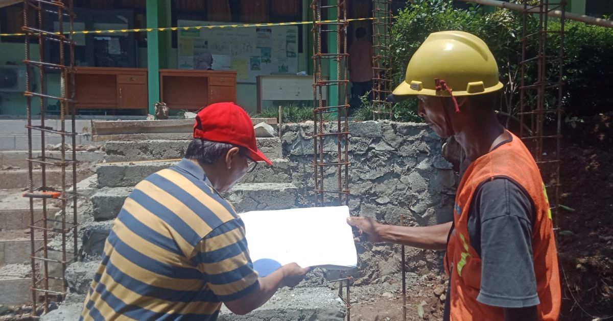 Empat Kelas Baru pada Pembangunan ruang kelas baru (RKB) di SMP Negeri 1 Tenjolaya Siap Direalisasi