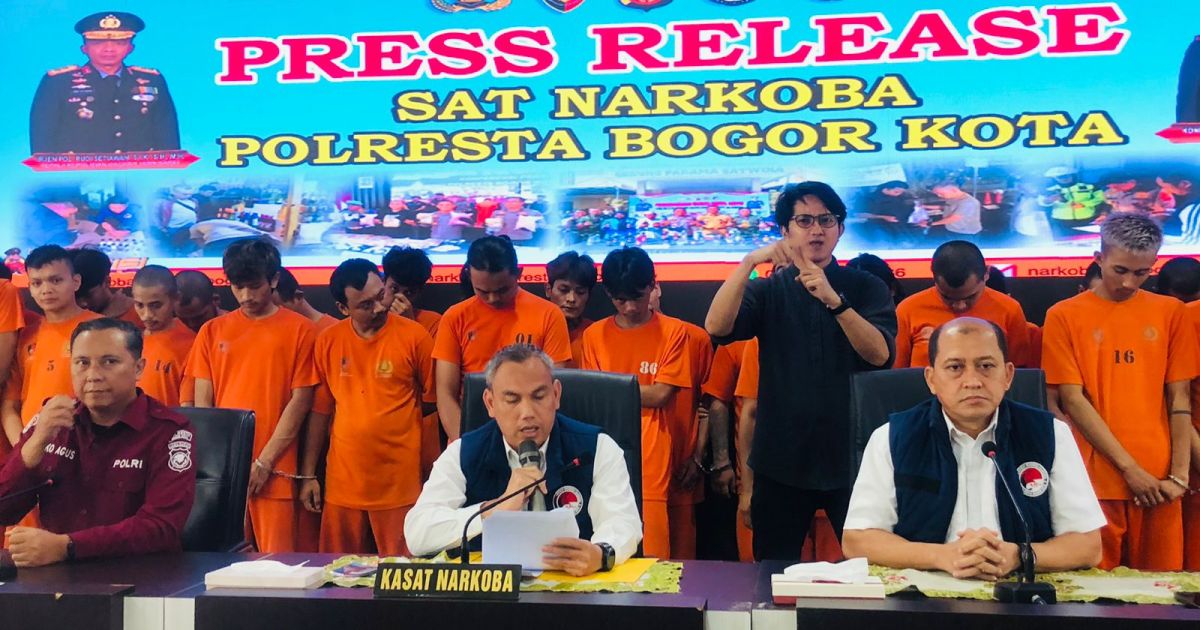 Polresta Bogor Kota Amankan 33 Tersangka Peredaran Narkoba Selama September 2025
