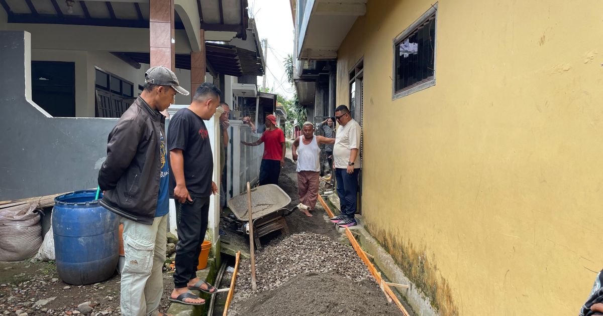 Desa Sukaresmi Percepat Pembangunan Infrastruktur, Betonisasi Jalan Lingkungan di Kampung Cipadung Mulai Dikerjakan