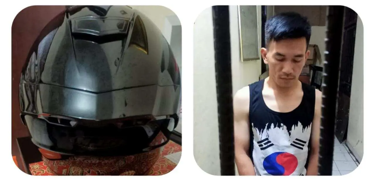 Pelaku Pencurian Helm Diamankan di Areal Kampus IPB Dramaga Bogor
