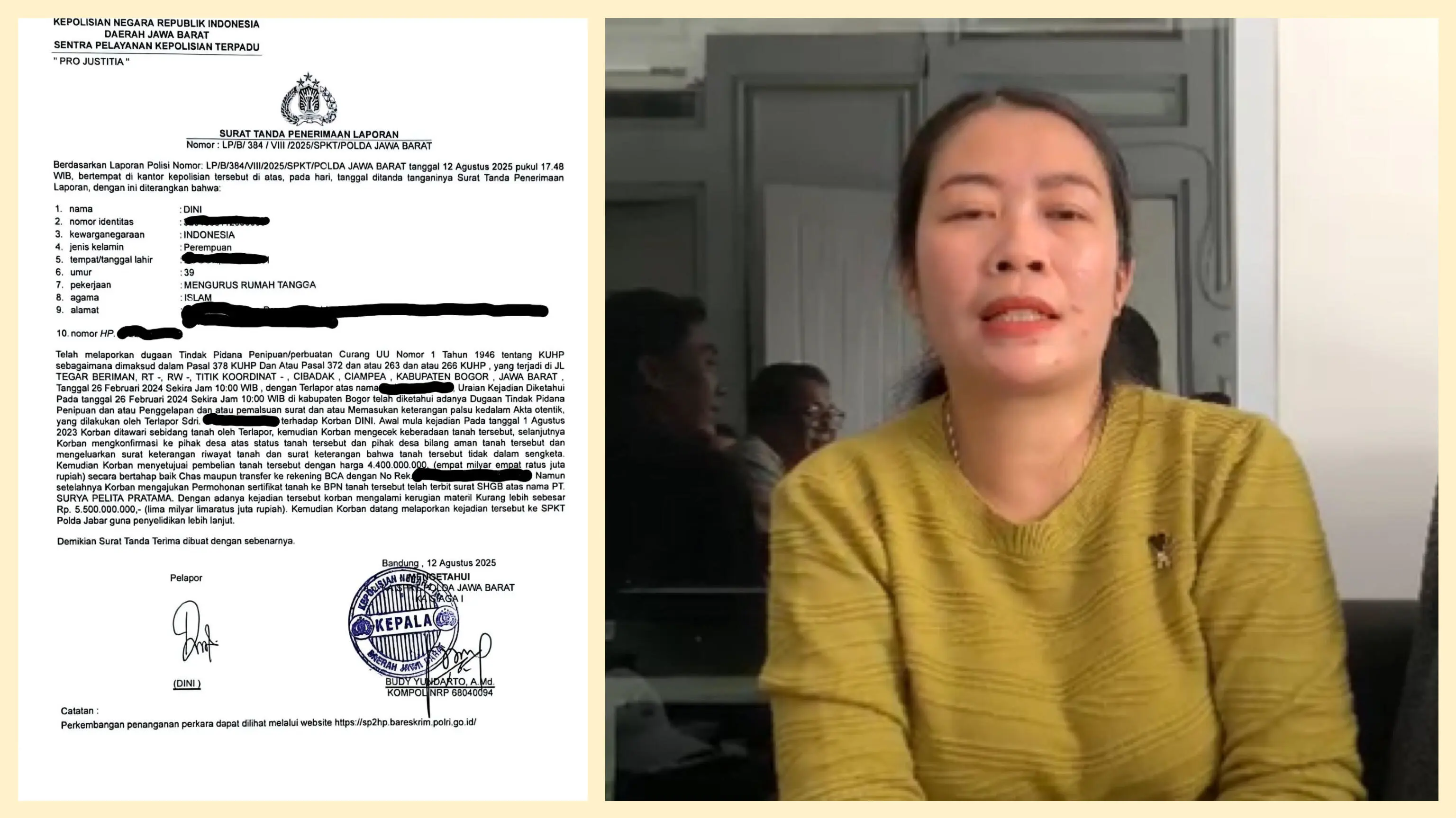 Duh, Merasa Ditipu Miliaran Rupiah, Anggota DPRD Kabupaten Bogor Dilaporkan Warga ke Polisi